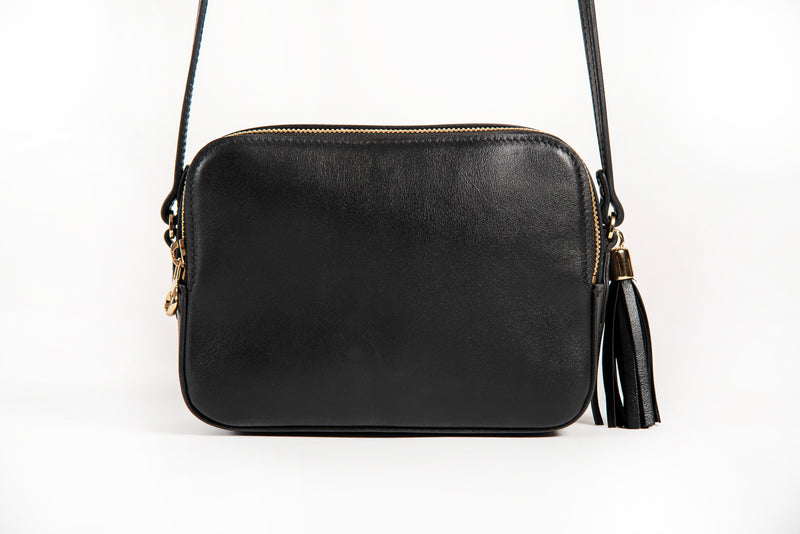 Daniella Crossbody - Black, Top Zip Crossbody Bag